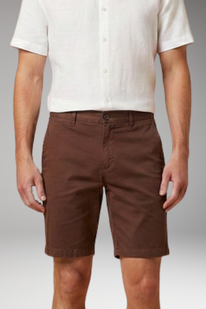 MODEGEIST Herren Shorts Elastikbund Knopfverschluss Sommer casual