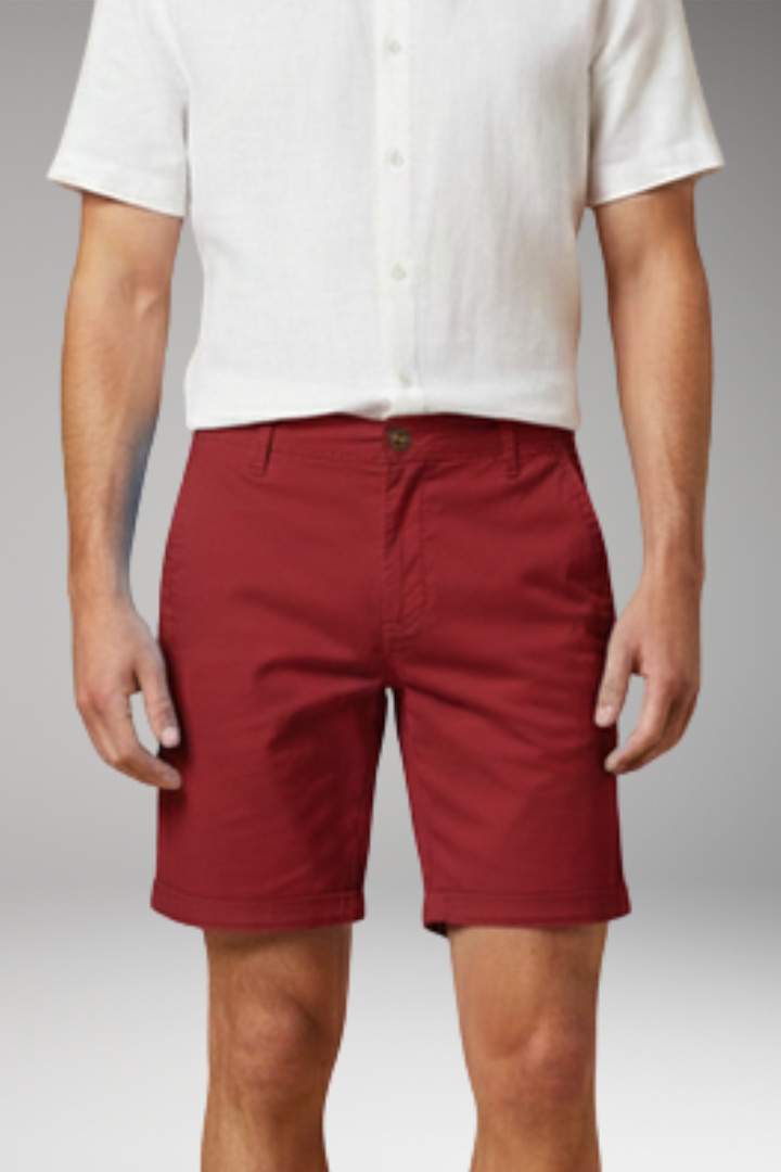 MODEGEIST Herren Shorts Elastikbund Knopfverschluss Sommer casual