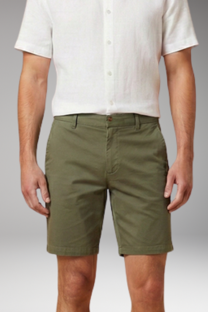MODEGEIST Herren Shorts Elastikbund Knopfverschluss Sommer casual