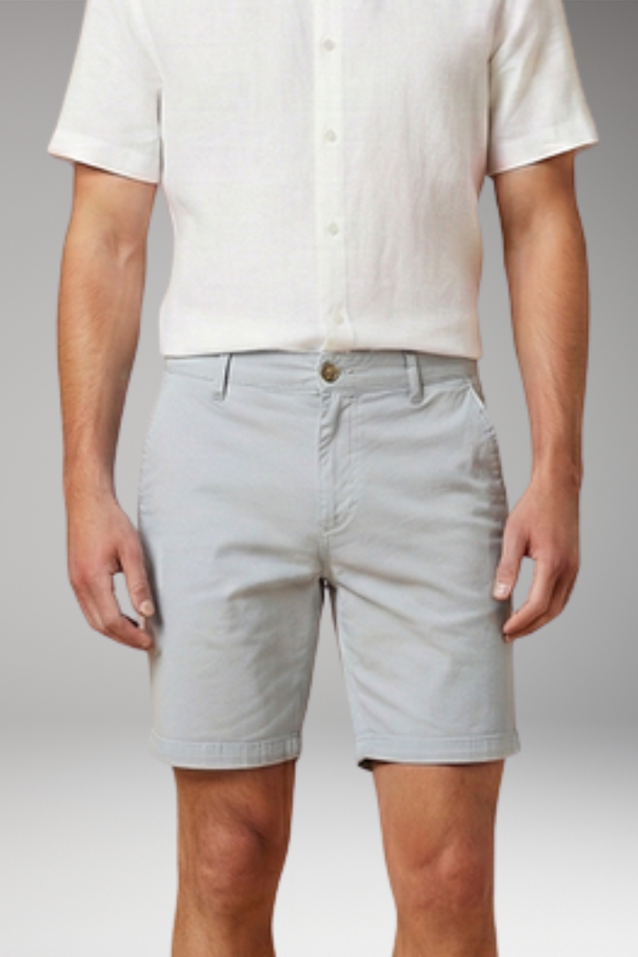 MODEGEIST Herren Shorts Elastikbund Knopfverschluss Sommer casual
