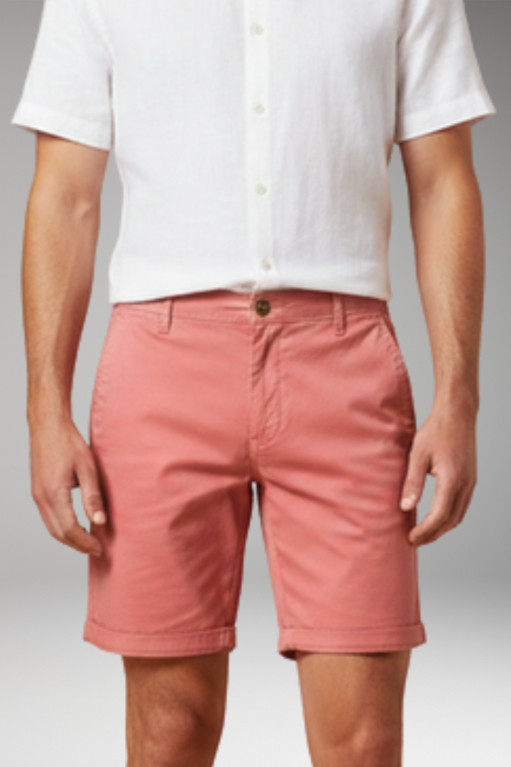 MODEGEIST Herren Shorts Elastikbund Knopfverschluss Sommer casual