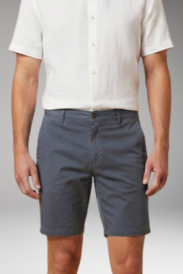 MODEGEIST Herren Shorts Elastikbund Knopfverschluss Sommer casual