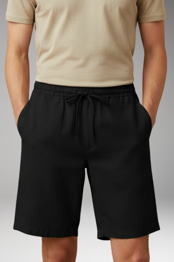 MODEGEIST Herren Shorts Elastikbund Kordelzug Seitentaschen Kurz Sommer