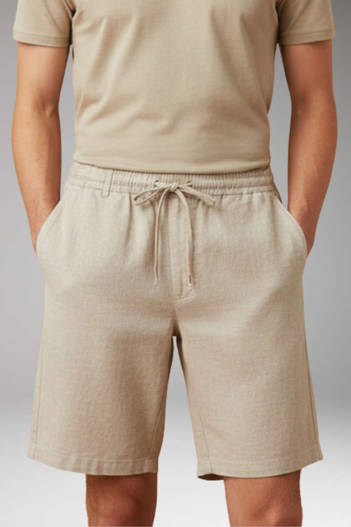 MODEGEIST Herren Shorts Elastikbund Kordelzug Seitentaschen Kurz Sommer