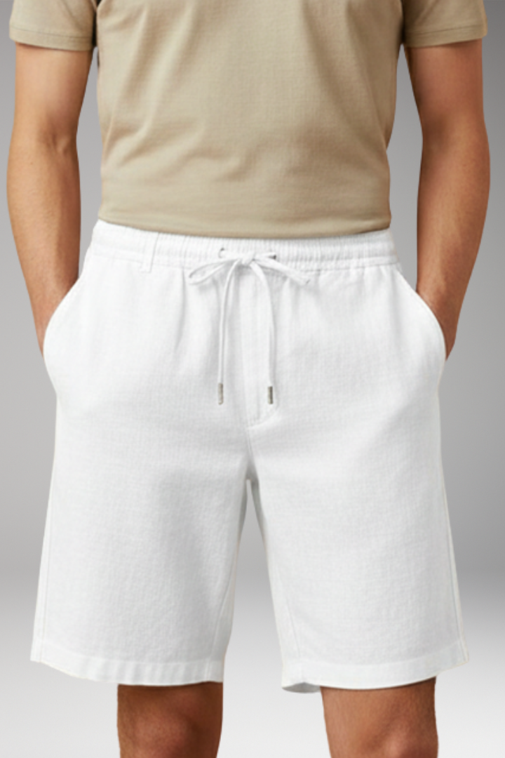 MODEGEIST Herren Shorts Elastikbund Kordelzug Seitentaschen Kurz Sommer