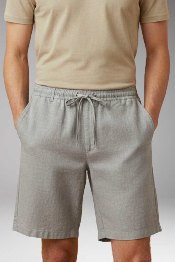 MODEGEIST Herren Shorts Elastikbund Kordelzug Seitentaschen Kurz Sommer