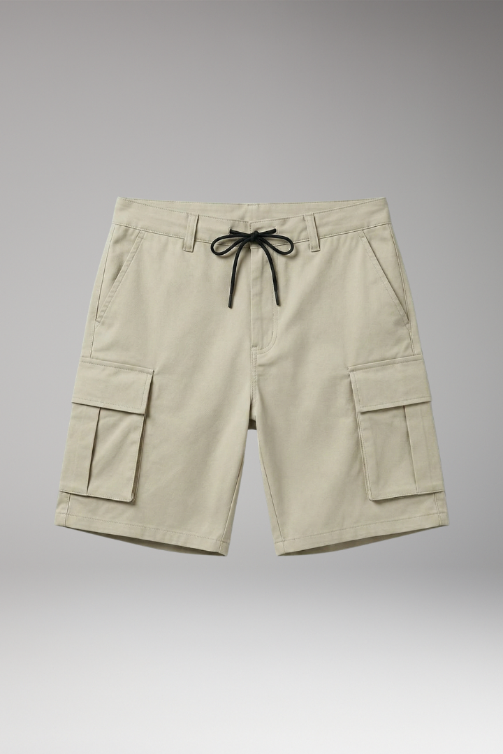 MODEGEIST Herren Cargo-Shorts Kordelzugbund Cargotaschen