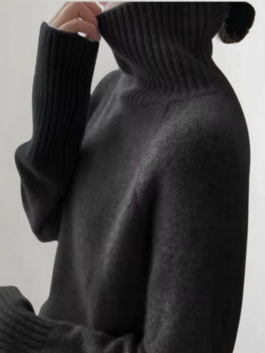 ModeGeist | Strickpullover Hoher Kragen Oversize Passform