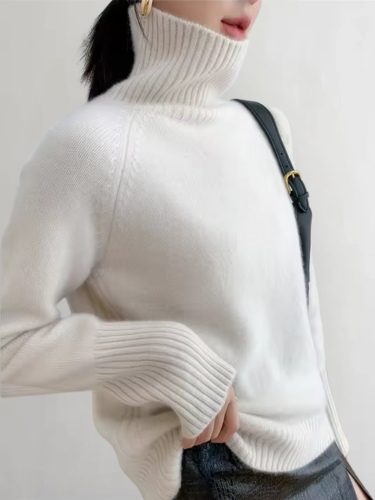 ModeGeist | Strickpullover Hoher Kragen Oversize Passform