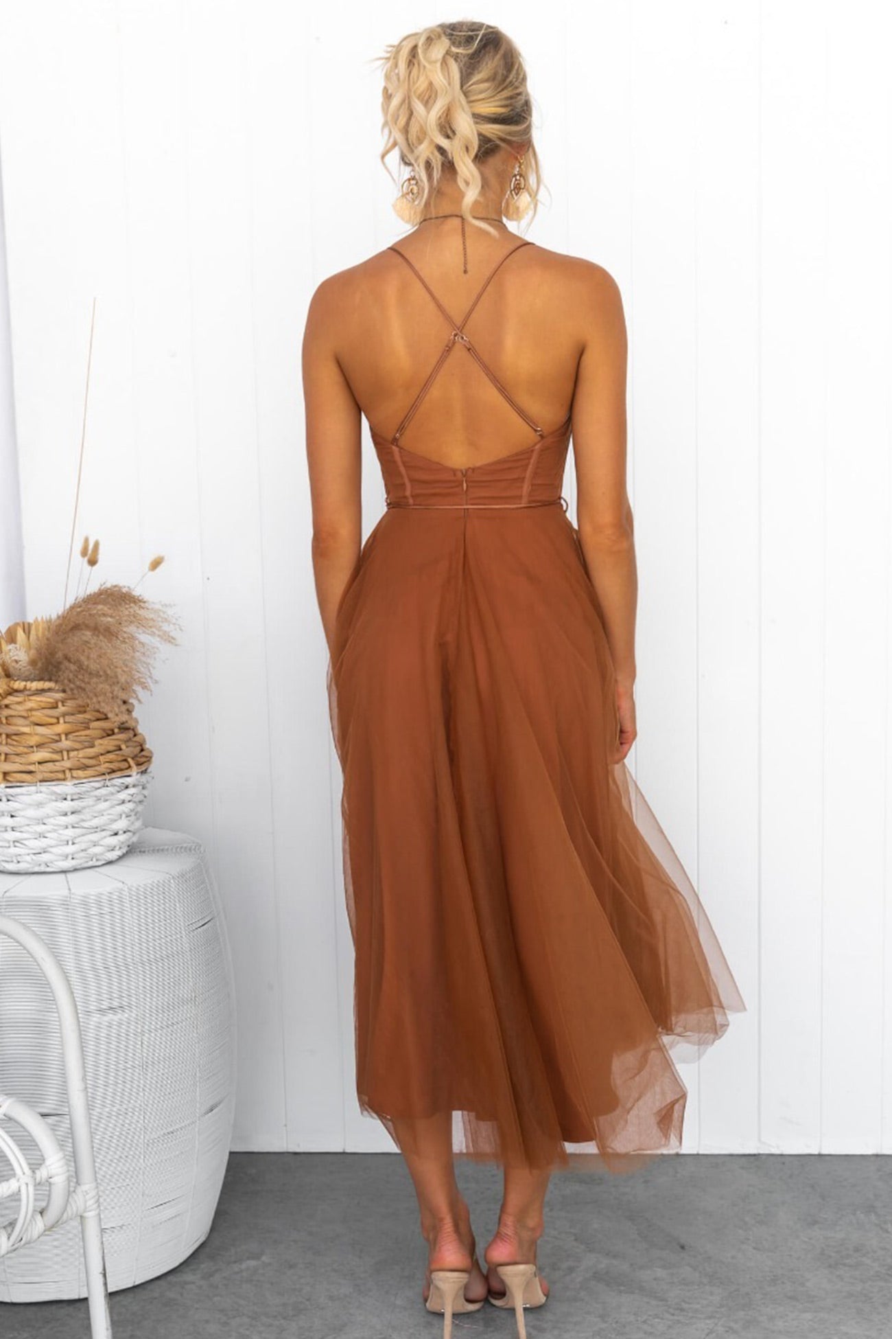 MODEGEIST Schnür-Cami-Kleid mit Korsett
