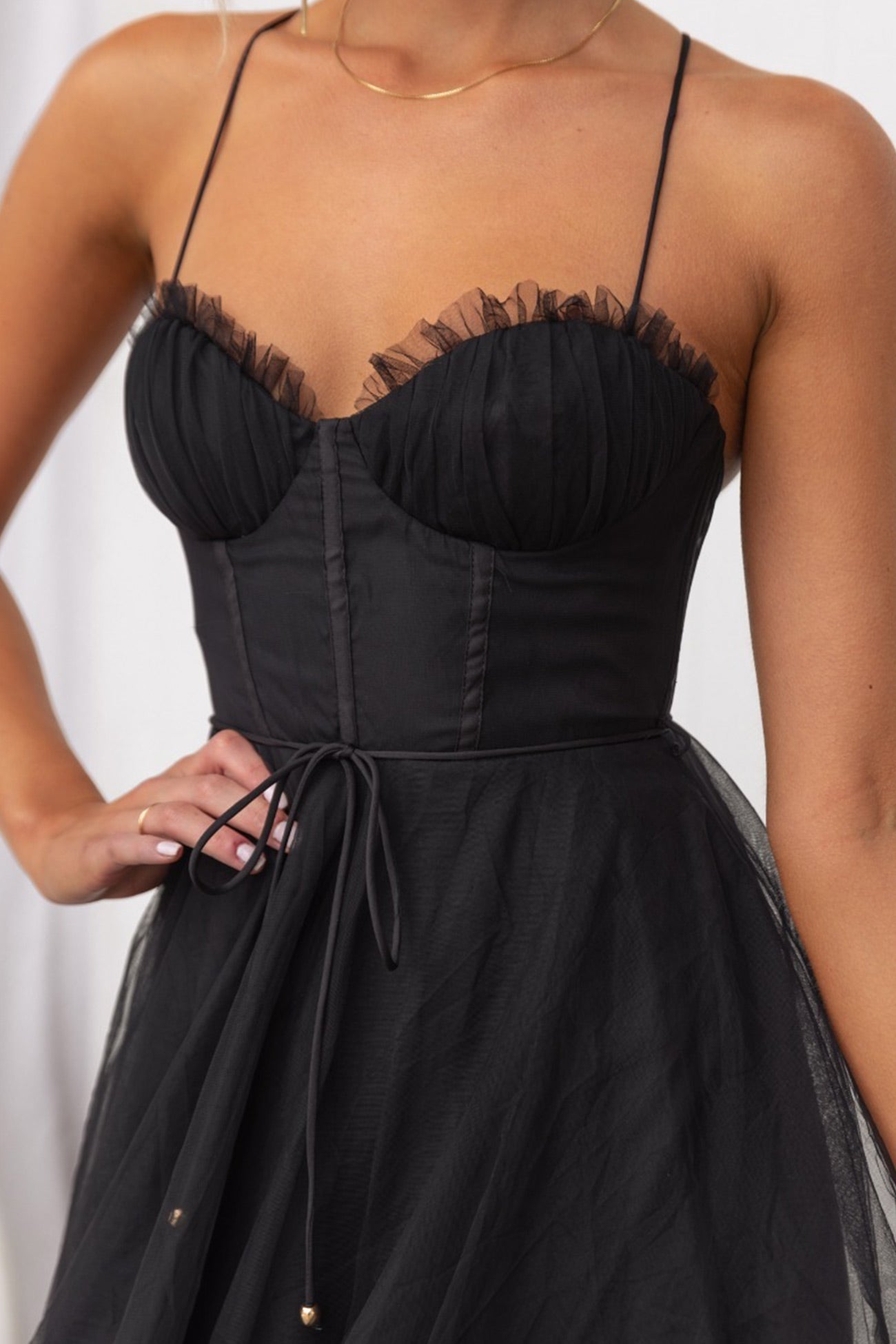 MODEGEIST Schnür-Cami-Kleid mit Korsett
