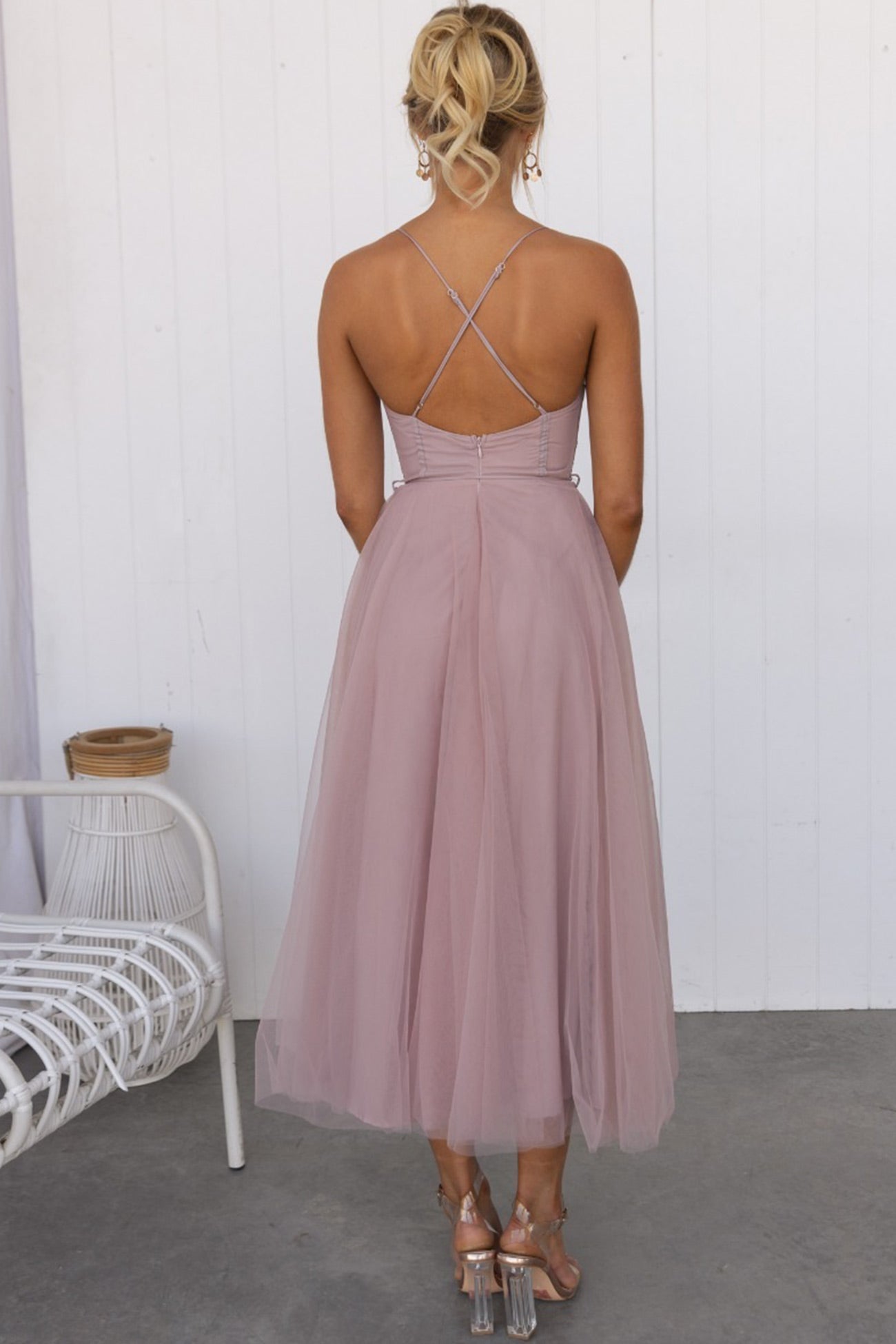 MODEGEIST Schnür-Cami-Kleid mit Korsett