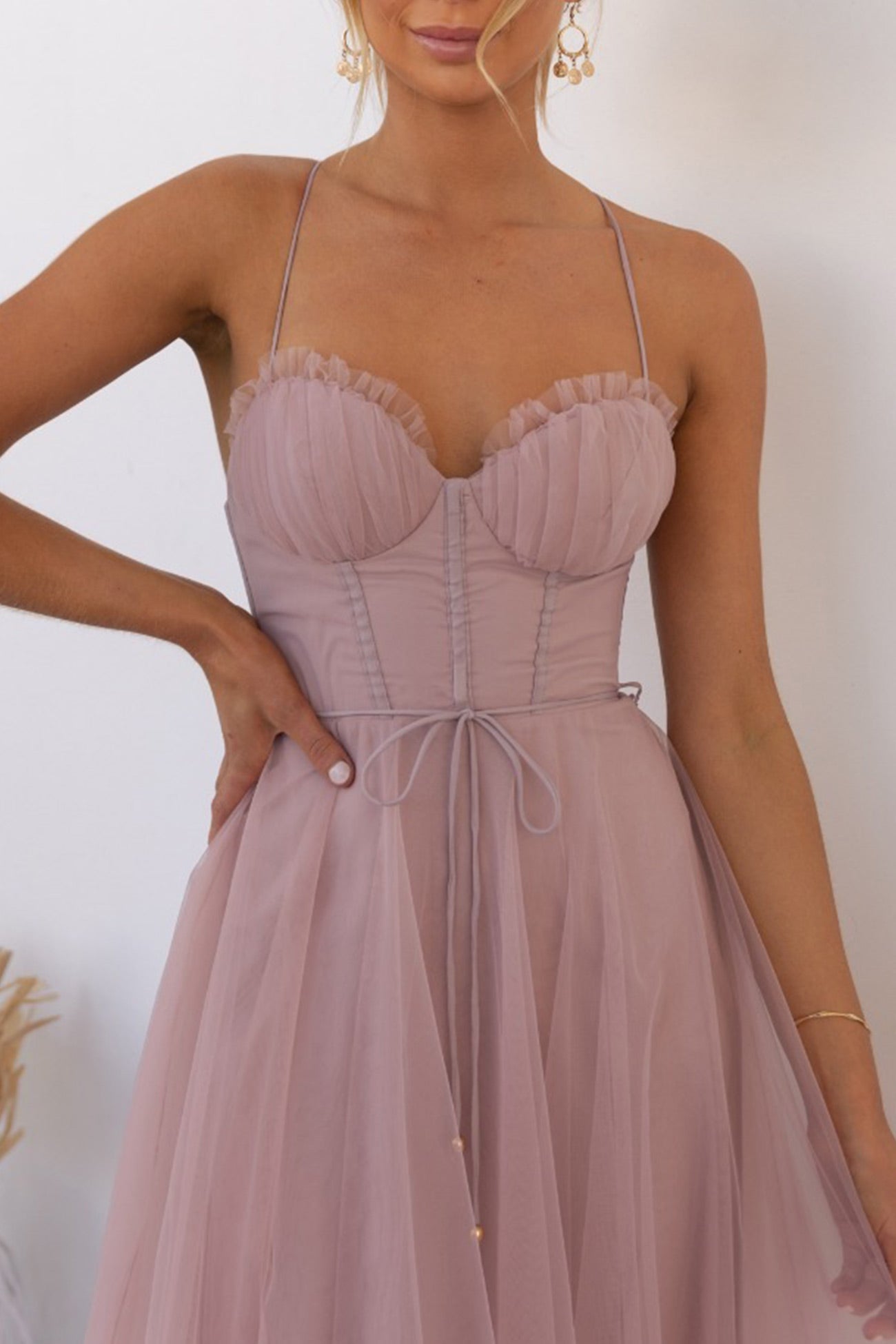 MODEGEIST Schnür-Cami-Kleid mit Korsett