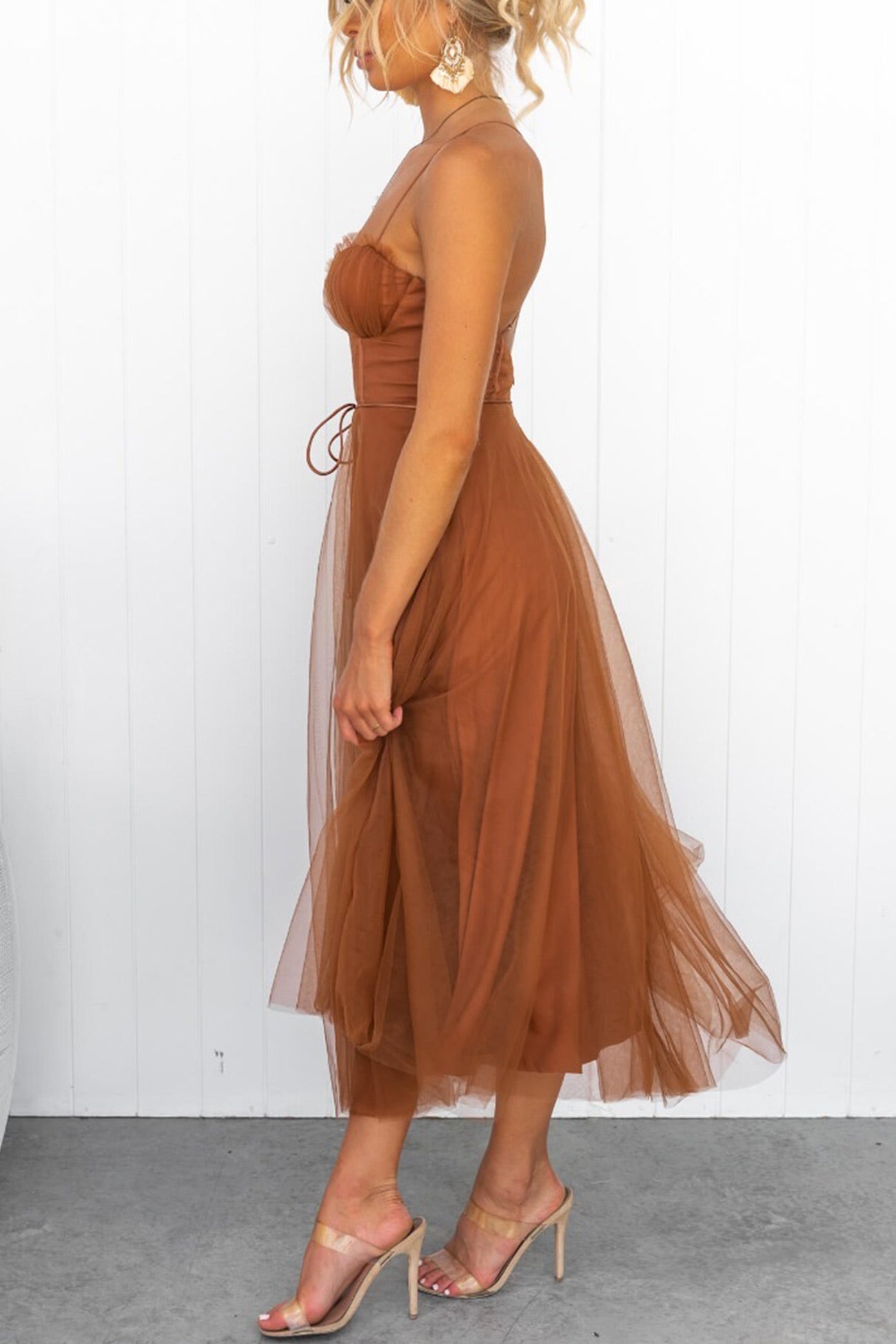 MODEGEIST Schnür-Cami-Kleid mit Korsett