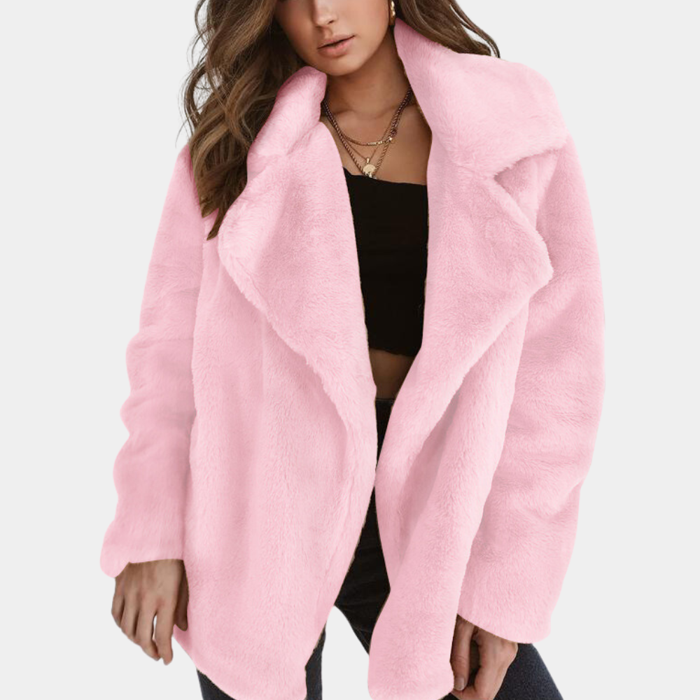 ModeGeist | Oversize mit Offenem Kragen für Frauen Ideal für Den Herbst und Den Winter