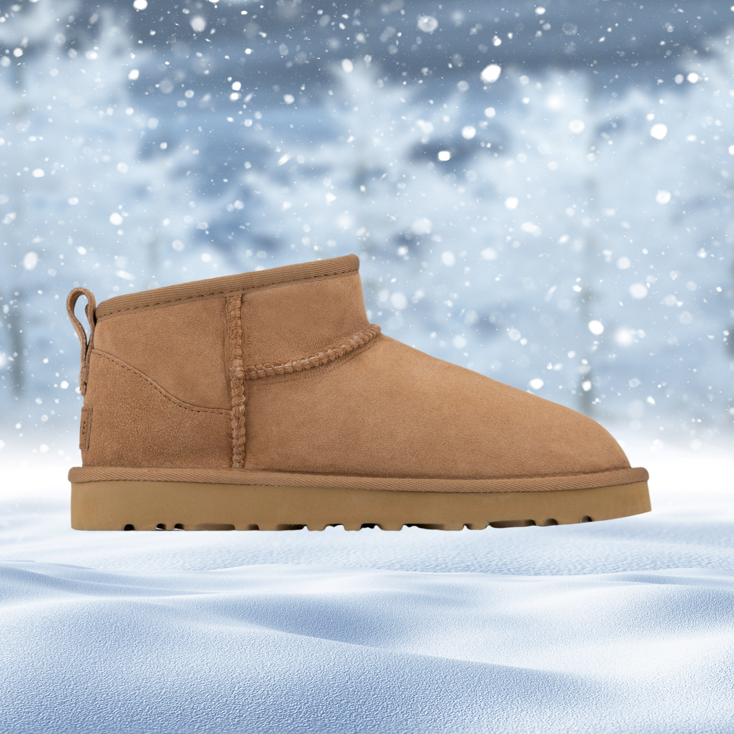 Kurze Winterstiefeletten aus mattem Echtleder von Mia