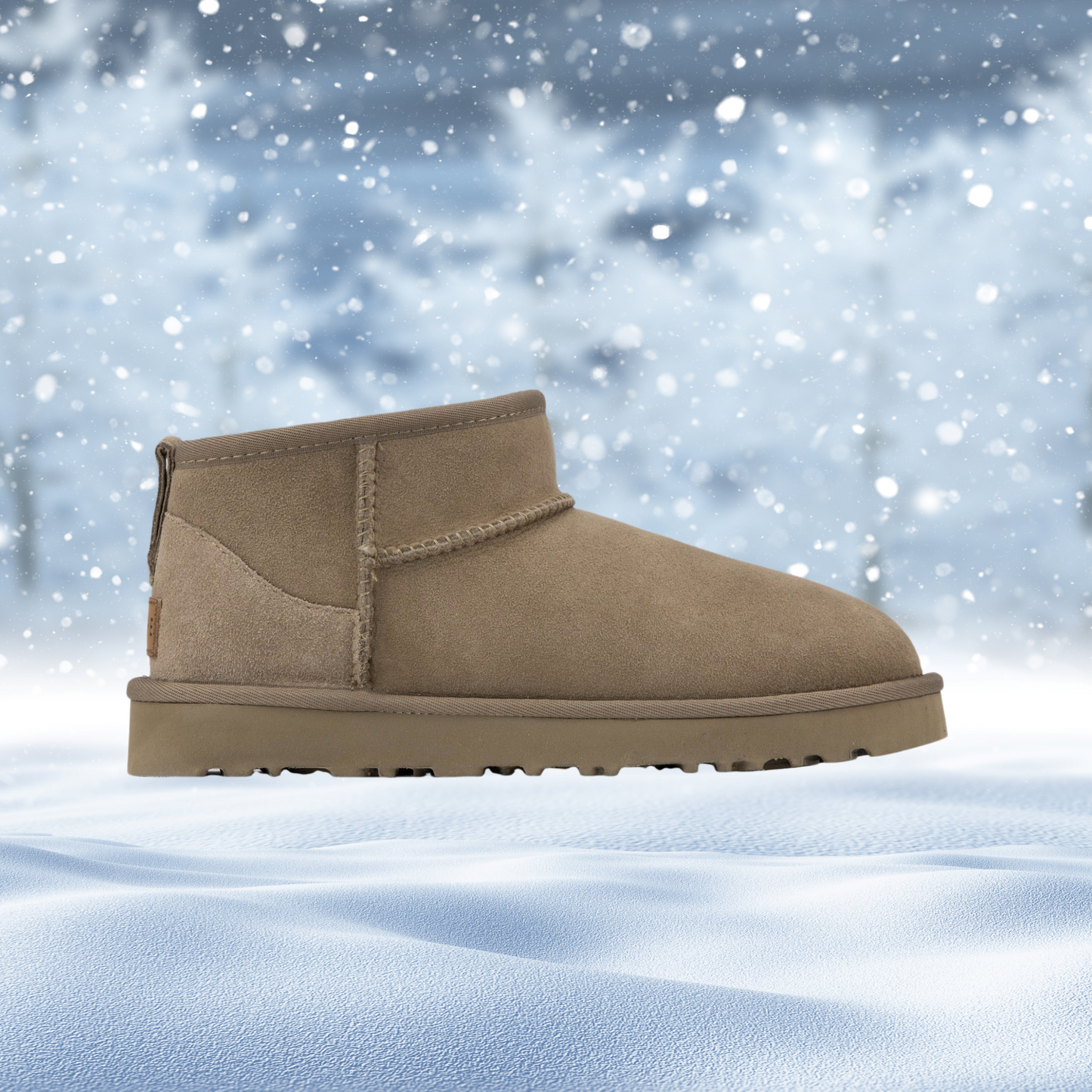 Kurze Winterstiefeletten aus mattem Echtleder von Mia