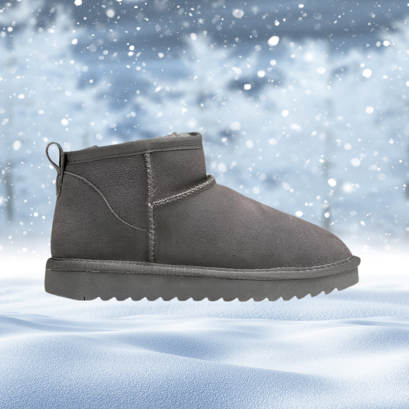 Kurze Winterstiefeletten aus mattem Echtleder von Mia