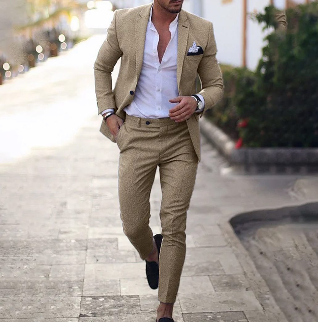 Mannenpak blazer en broek