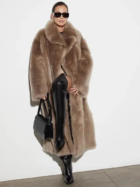 ModeGeist | Lange Winterjacke mit Weicher Textur und Klassischem Schnitt für Frauen Ideal für Kaltes Wetter