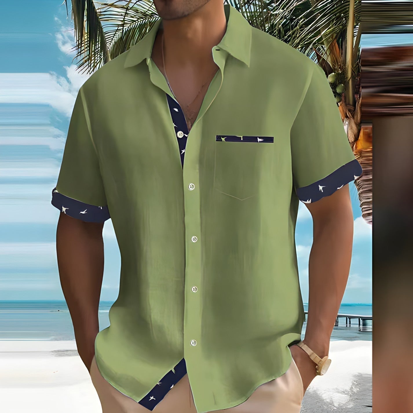 Sommerliches Herren-Freizeithemd - Ren