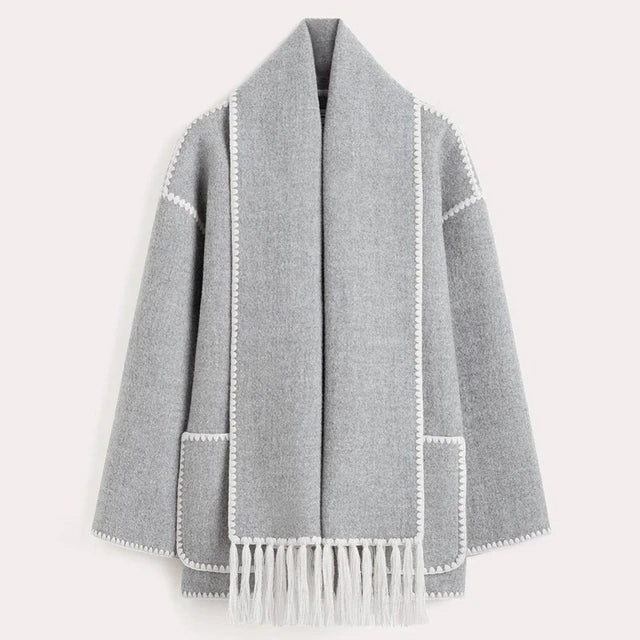 ModeGeist | Damen-Apparatsjacke mit Schickem und Komfortablem Schal