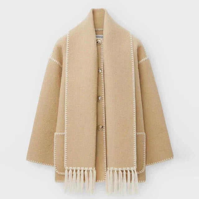 ModeGeist | Damen-Apparatsjacke mit Schickem und Komfortablem Schal