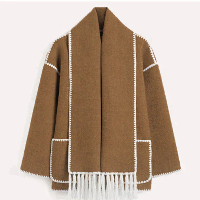ModeGeist | Damen-Apparatsjacke mit Schickem und Komfortablem Schal