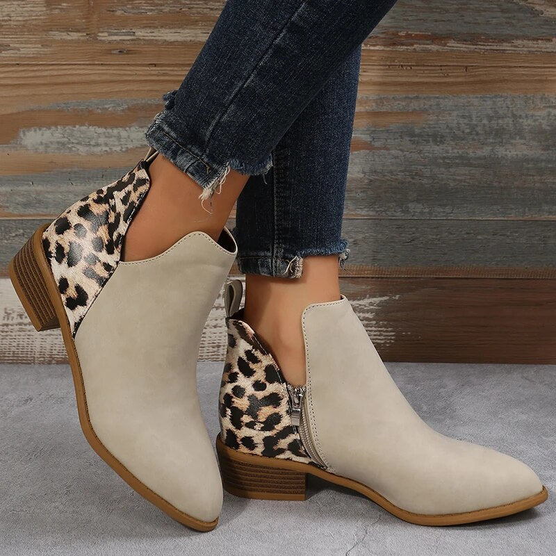CIANA Stiefeletten mit Leopardenmuster