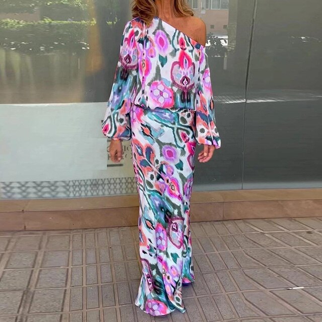 Lena Kleid mit buntem Druck