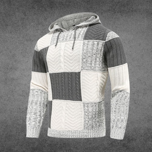 ModeGeist | Patchwork Hoodie Baumwollmischung Einzigartiges und Bequemes Design
