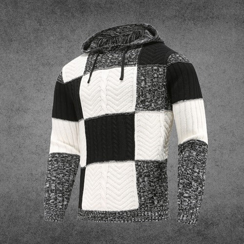 ModeGeist | Patchwork Hoodie Baumwollmischung Einzigartiges und Bequemes Design