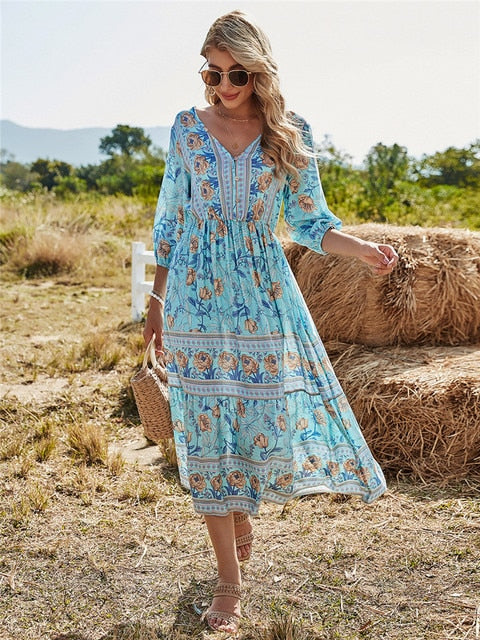 Blumenkleid im böhmischen Stil von Sophie