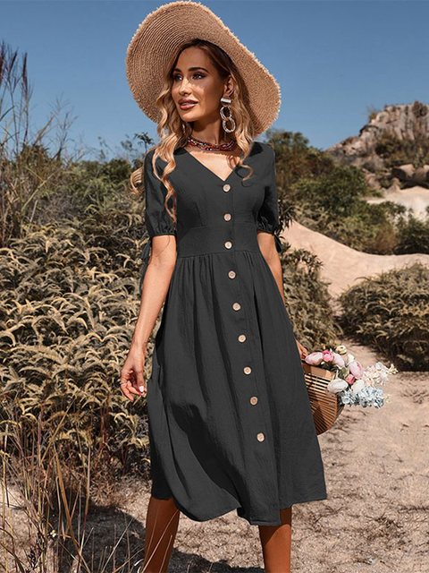 Kurzärmliges Kleid für Damen | Katharina