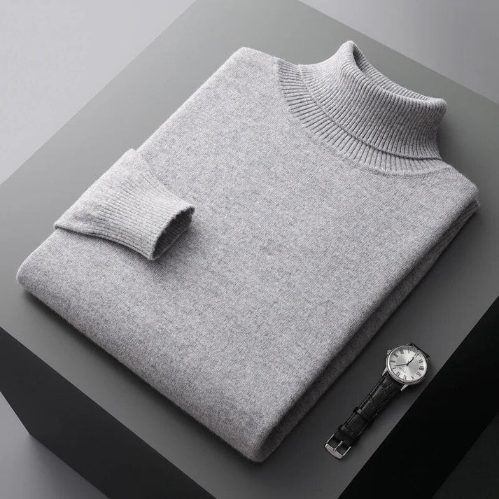 Edler Herrenpullover aus Kaschmir mit Rollkragen