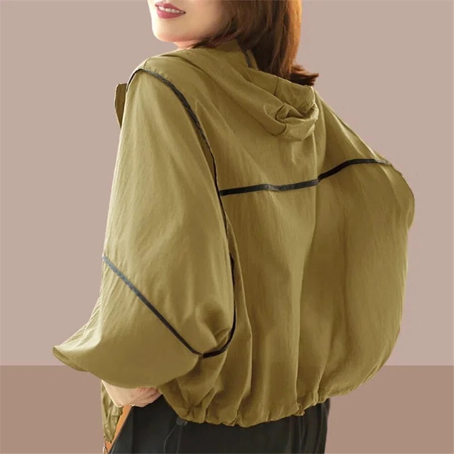 ModeGeist | Sommerjacke mit Belüftetem Kapuze