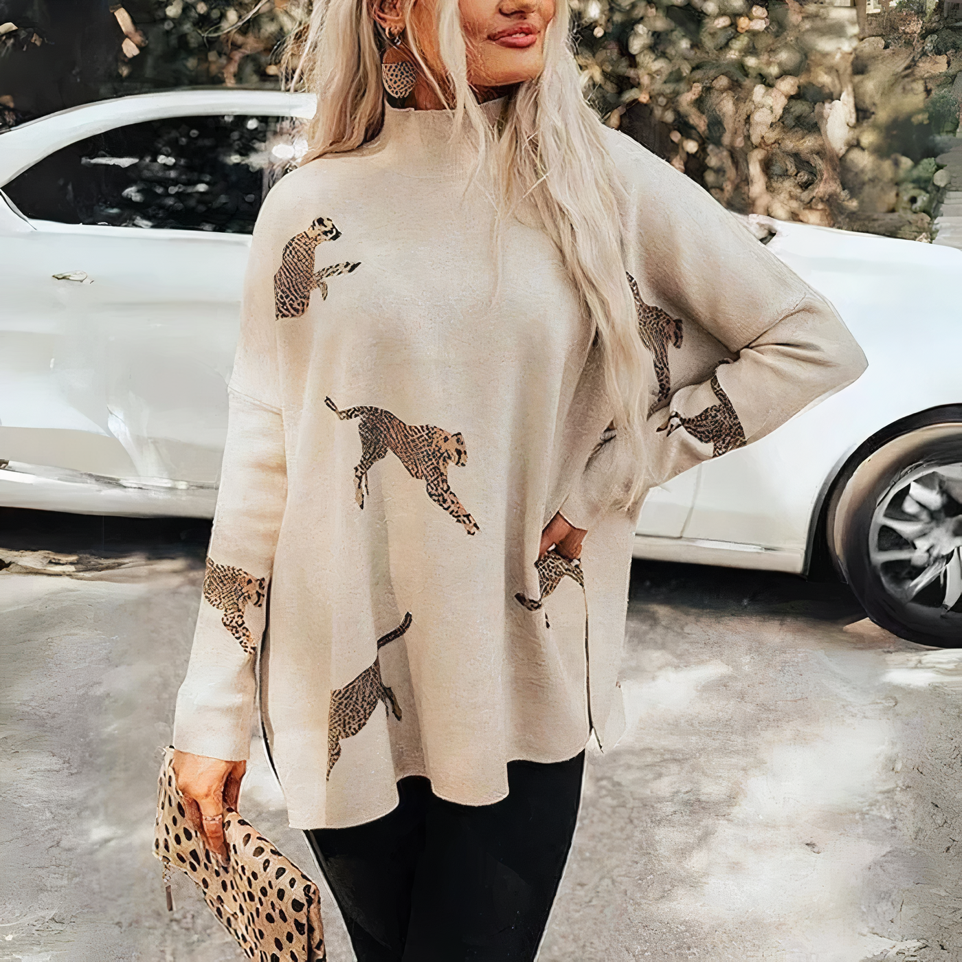 Harlee Leopard Pullover