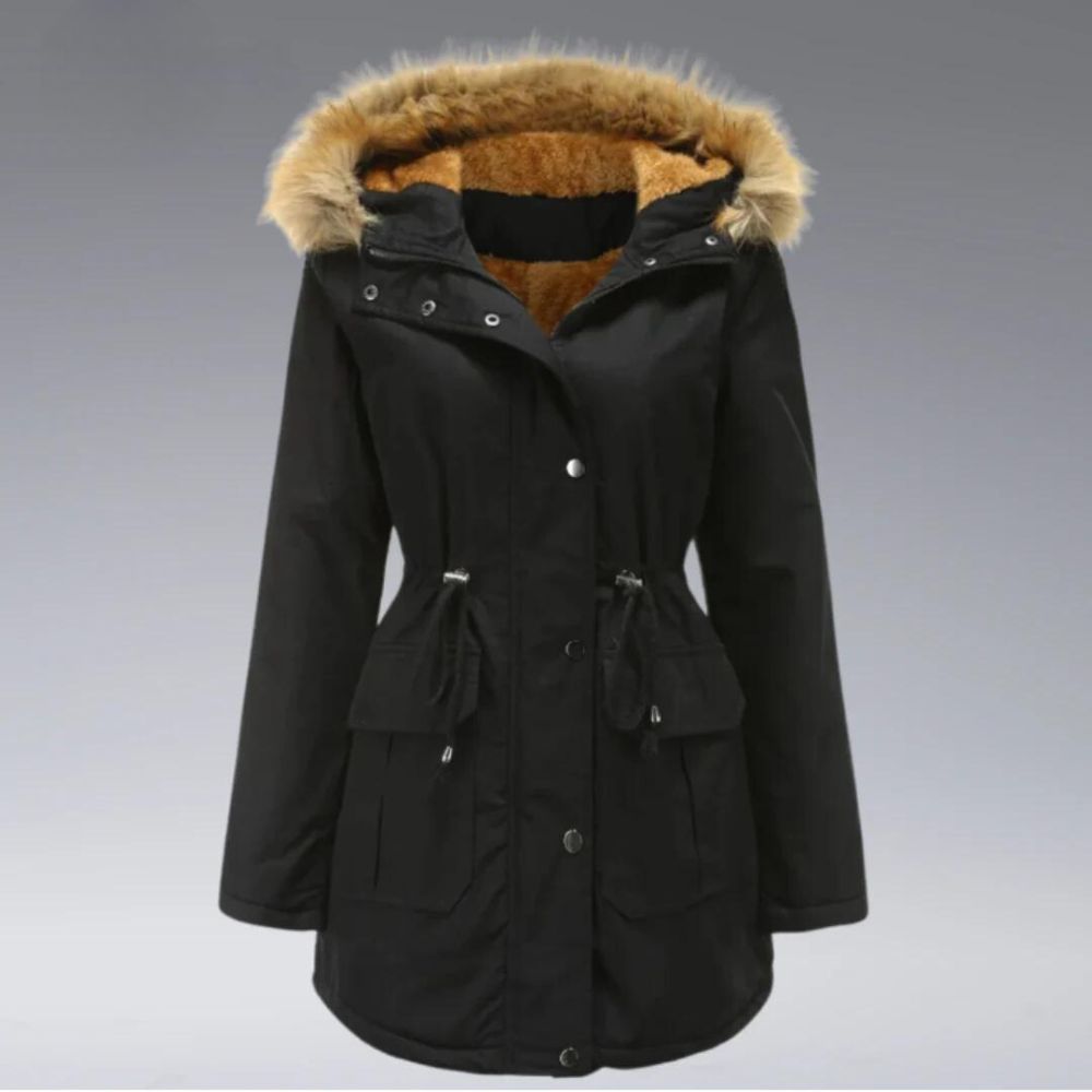 Hochwertiger Damen Wintermantel mit Windschutz - Nikki