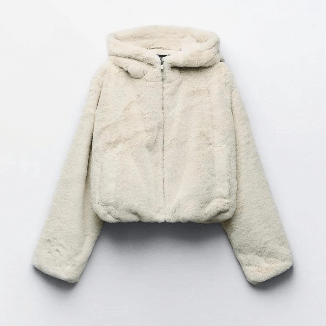 ModeGeist | Damen Stilvolle Kunstleder Winterjacke