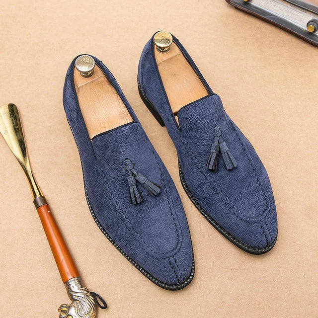 Eleganzia Herren Oxford Schuhe mit Quaste im BritStyle