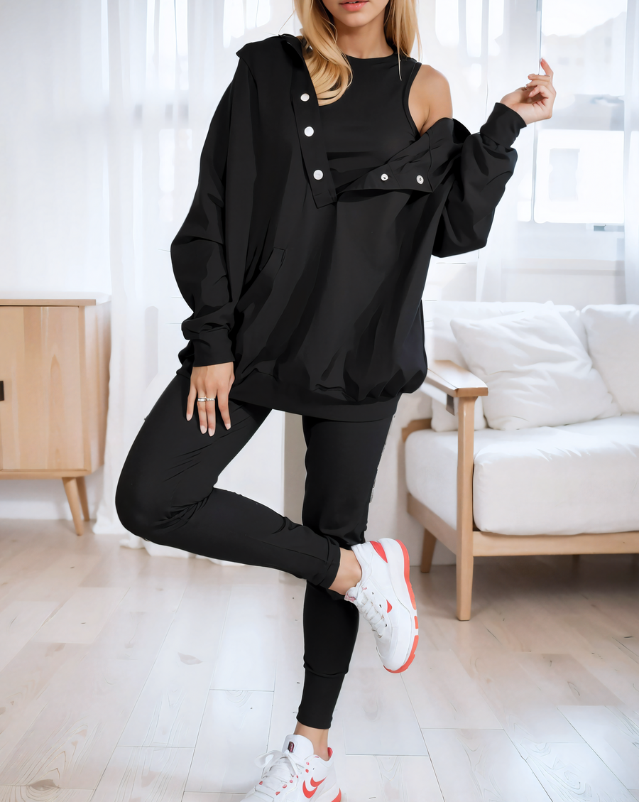 SILKE: Sweatshirt, Leggings und Oberteil-Set