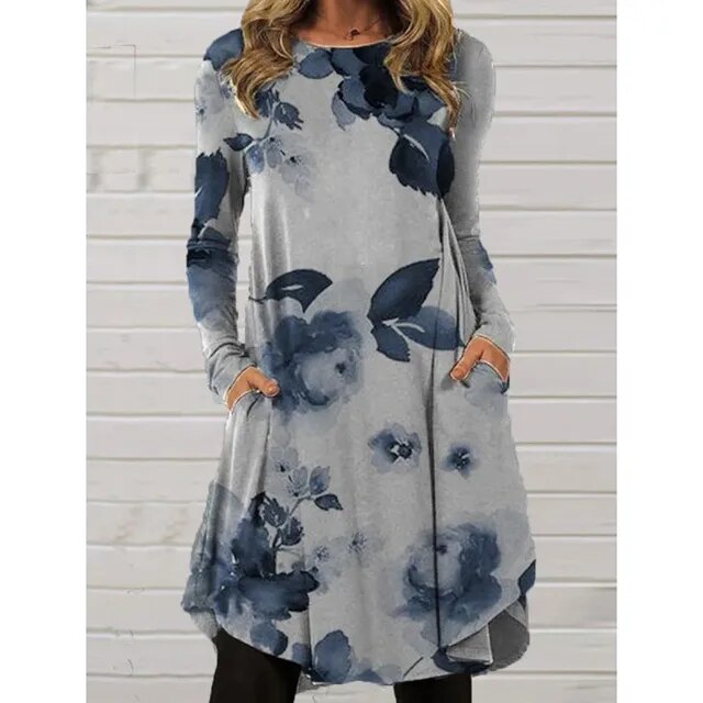 Trendiges, langärmeliges Boho-Kleid von Jean®