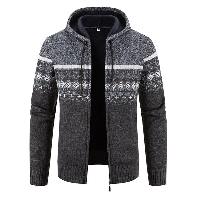 Herren-Hoodie mit Rautenmuster