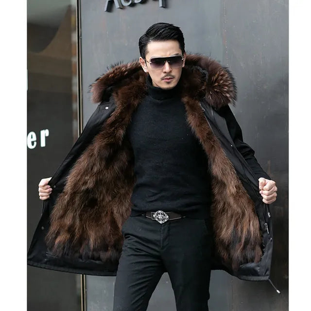 Herren Winterjacke mit Pelzfutter von Nilo