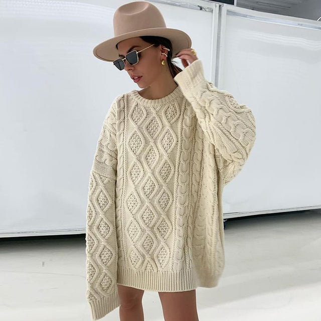 Großer Strickpullover