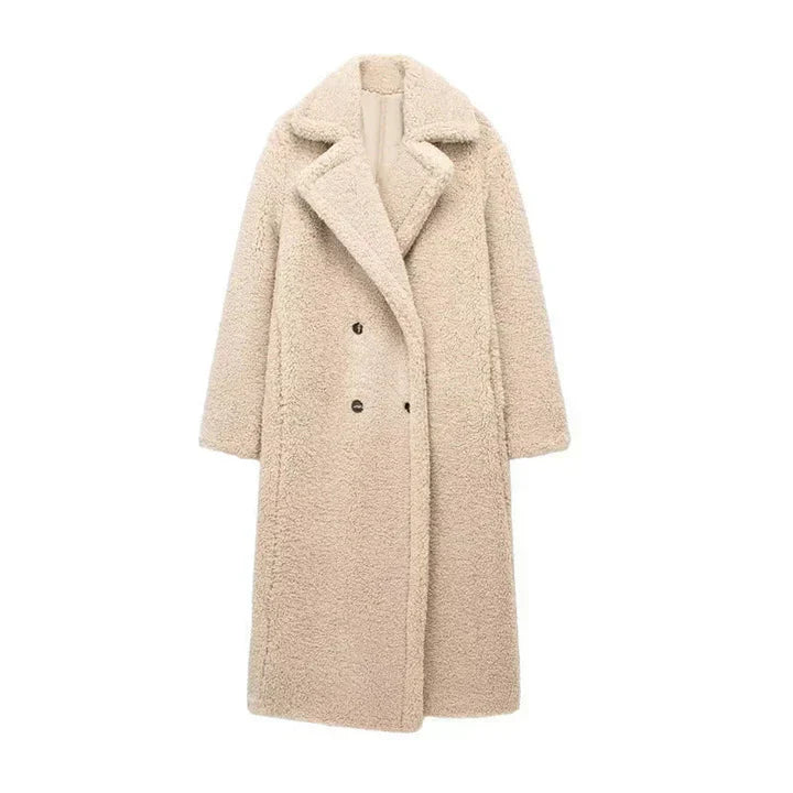 ModeGeist | Langer Teddymantel für Damen Im Trend