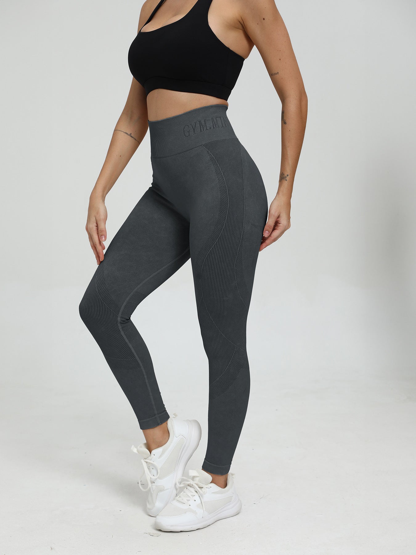 Damen Hochwertige Sportleggings mit hohem Bund ModeGeist