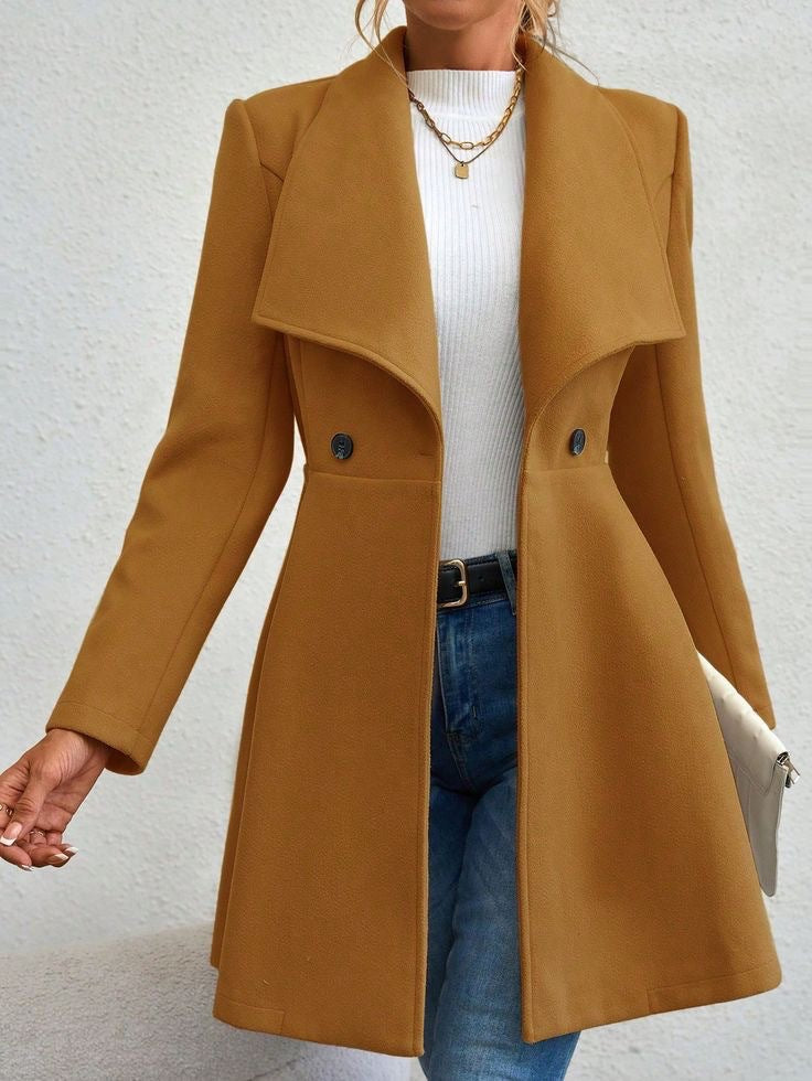 Damen Trendige Finelapel-Manteljacke ModeGeist
