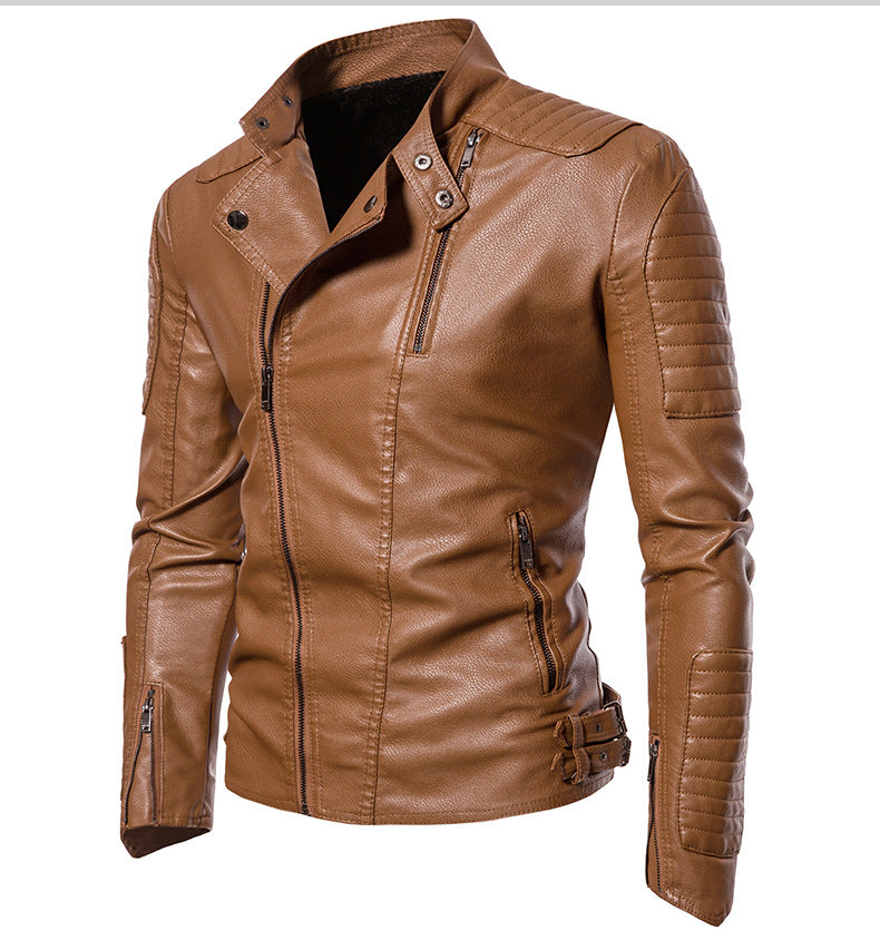 Herren Bikerjacke im modernen Design mit robusten Reißverschlusstaschen ModeGeist