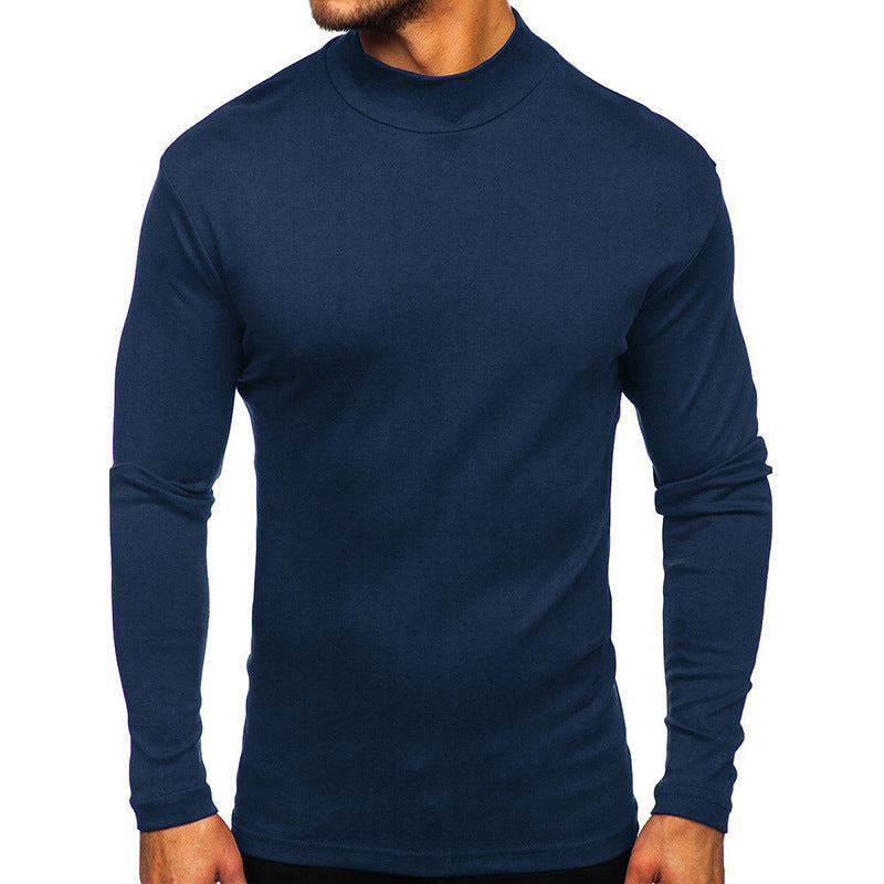 Herren Langarmshirt mit Stehkragen aus hochwertigem Material ModeGeist